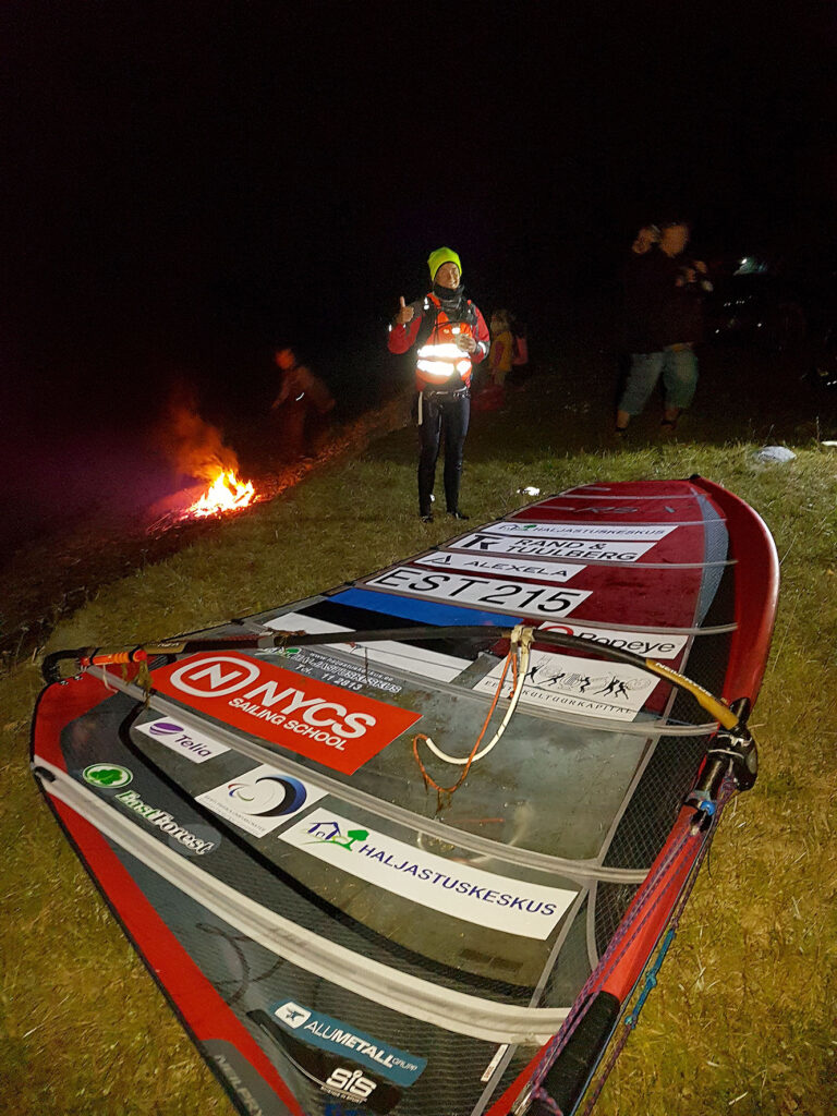 Estonian Olympic windsurfer Ingrid Puusta surfed across the Baltic Sea